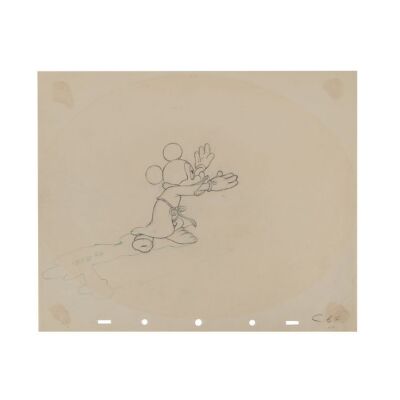 354. Mickey Mouse "Sorcerer's Apprentice" Original Production Pencil Drawing ### FANTASIA (1940)