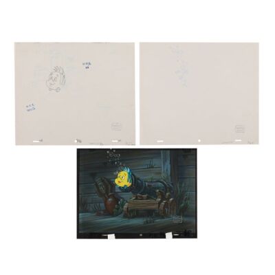 375. Flounder in Canon Original Production Cel, Background and Matching Drawings ### LITTLE MERMAID, THE (TV SERIES, 1992-1994)