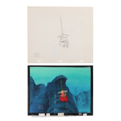 376. Sebastian Original Production Cel, Background and Matching Drawing ### LITTLE MERMAID, THE (TV SERIES, 1992-1994)