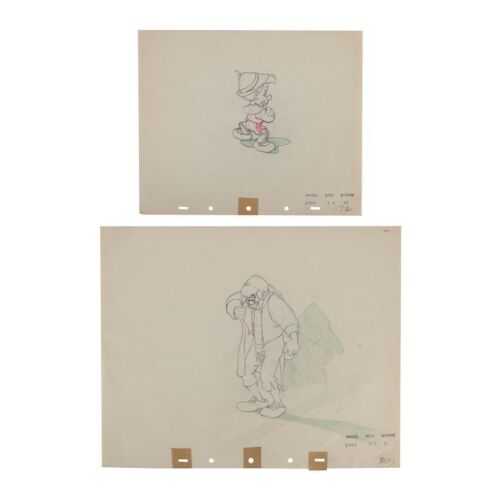 395. Two Original Production Pencil Drawings of Geppetto and Pinocchio Dancing ### PINOCCHIO (1940)