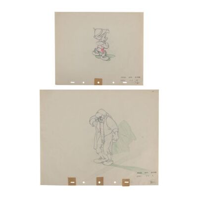 395. Two Original Production Pencil Drawings of Geppetto and Pinocchio Dancing ### PINOCCHIO (1940)