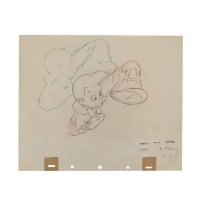 396. Pinocchio Lifting Hat Original Production Pencil Drawing ### PINOCCHIO (1940)
