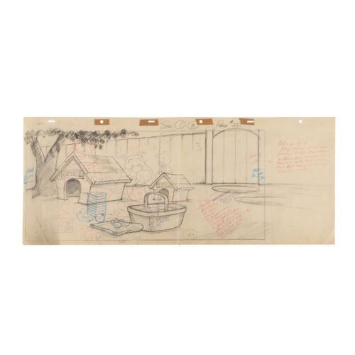 397. Spike and Tyke Original Camera Layout Pencil Drawing ### PUP ON A PICNIC (1955)