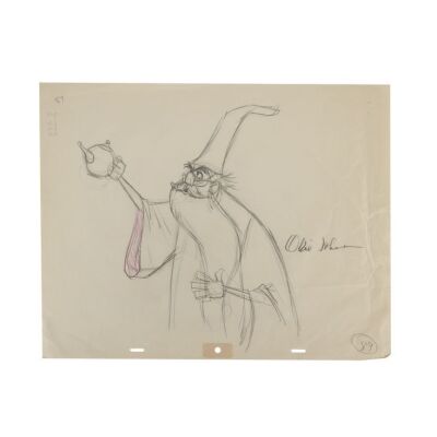 421. Merlin Original Production Pencil Drawing Signed by Ollie Johnston ### SWORD IN THE STONE, THE (1963)