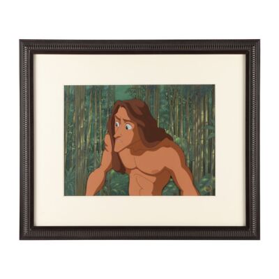 423. Framed Tarzan Multi-Layer Hand-Painted Cel and Original Production Background ### TARZAN (1999)