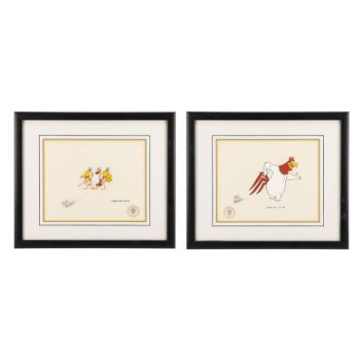 432. Two Framed Original Foghorn Leghorn Animation Cels Autographed by Friz Freleng ### VARIOUS PRODUCTIONS