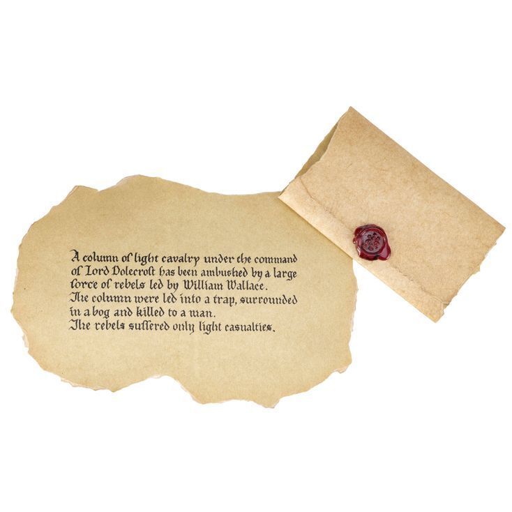 Test - 153361. Pair of Parchment Messages ### BRAVEHEART (1995)