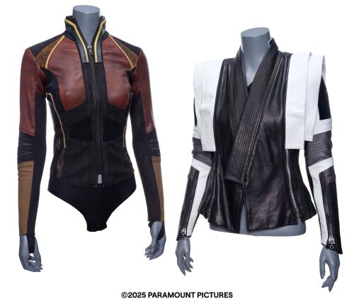 Lot #16: Scarlett's Stunt Final Battle Jacket and Akiko's Motorcycle Jacket Prototype ### SNAKE EYES: G.I. JOE ORIGINS (2021)