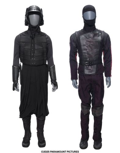 Lot #183: Arashikage Castle Ninja and Cobra Commando Black Costumes ### SNAKE EYES: G.I. JOE ORIGINS (2021)