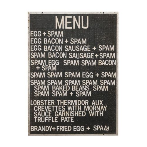 49. Large Spam Menu ### MONTY PYTHON LIVE (mostly)