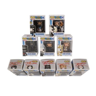 56. The Terry Gilliam Collection: Collection of Five Monty Python and the Holy Grail Funko Pops Autographed by Terry Gilliam ### MONTY PYTHON