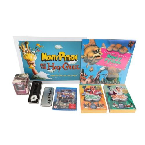 82. The Terry Gilliam Collection: Terry Gilliam Autographed Calendar, DVDs and Blu Rays, Pair of Watches and Metal Poster ### MONTY PYTHON