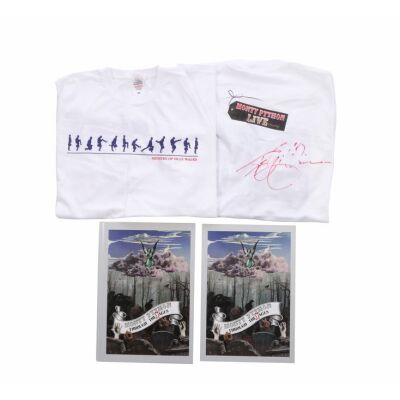 90. The Terry Gilliam Collection: Terry Gilliam Autographed T-Shirt, "Ministry of Silly Walks" T-Shirt and Promotional Booklets ### MONTY PYTHON