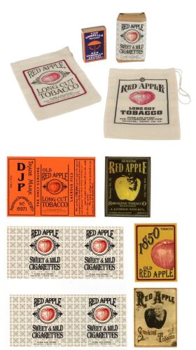 Lot #94: Pack of Red Apple Cigarettes with Pouch, Matchbox and Labels ### DJANGO UNCHAINED (2012)