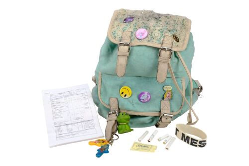 Lot #138: Halley's (Bria Vinaite) Screen-Matched and Photo-Matched Backpack and Script ### FLORIDA PROJECT, THE (2017)