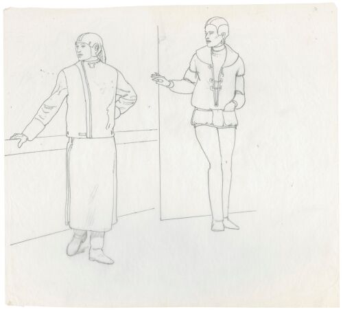 Lot #329: Hand-Drawn Ralph McQuarrie Cloud City Citizens Concept Sketch ### STAR WARS: THE EMPIRE STRIKES BACK (1980)
