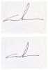 Lot #351: Pair of Large George Lucas Autographs ### STAR WARS FRANCHISE (1977 - PRESENT)