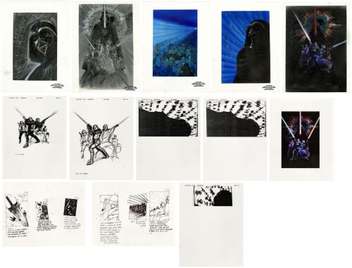 Lot #353: William Plumb Collection: Set of Five Hand-Illustrated Luis Russo Star Wars Trilogy Poster Concept Prints with Sketch Prints ### STAR WARS: ORIGINAL TRILOGY