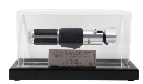 Lot #502: Master Replicas Yoda (Frank Oz) Lightsaber Replica ### STAR WARS: ATTACK OF THE CLONES (2002)