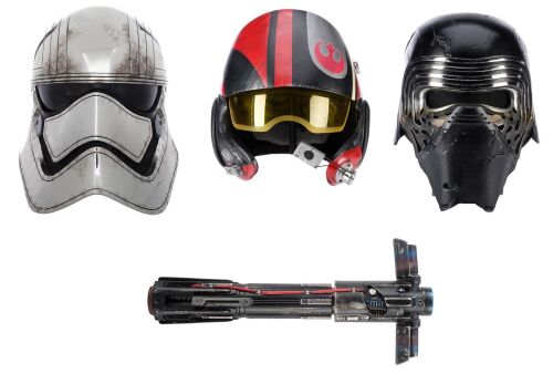 Lot #538: Collection of Helmet Replicas with Kylo Ren's (Adam Driver) Lightsaber Hilt Replica ### STAR WARS: THE FORCE AWAKENS (2015)