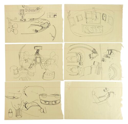 96. Mark Stetson Collection: Set of Six Hand-Drawn Ridley Scott Spinner "Ridleygram" Sketches ### BLADE RUNNER (1982)