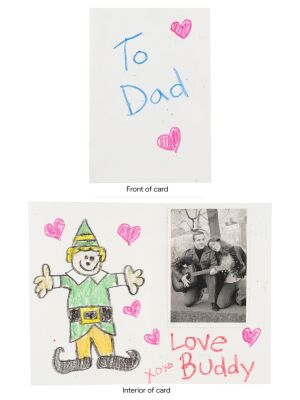 139. Production-Made Walter Hobbs' (James Caan) "To Dad, Love Buddy" Backup Card with Photo ### ELF (2003)