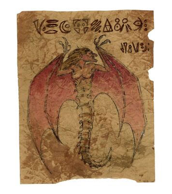 150. Tom Sullivan Collection: Hand-Illustrated Tom Sullivan Lost Necronomicon Ex-Mortis Winged Deadite Page ### EVIL DEAD II (1987)