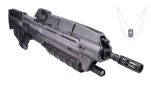 184. Master Chief's (Pablo Schreiber) MA37 Assault Rifle with Hazel's Promotional Dog Tag ### HALO (T.V. SERIES, 2022-PRESENT)