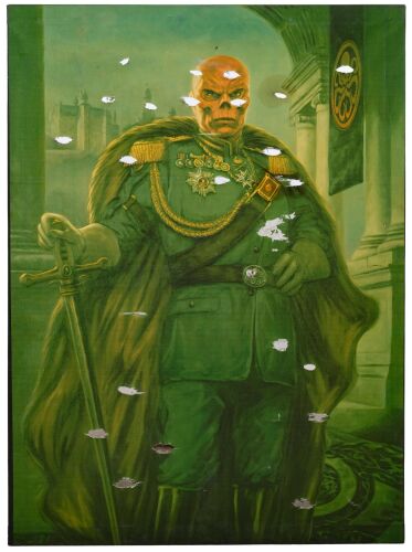 259. Oversized Printed Bullet-Riddled Red Skull (Hugo Weaving) Portrait ### CAPTAIN AMERICA: THE FIRST AVENGER (2011)