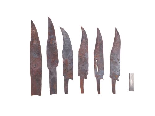 312. Set of Six Bladesmithing Knives of John Rambo's (Sylvester Stallone) Bowie Knife and Unfinished Bolster ### RAMBO III (1988)