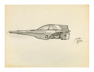 368. Joe Johnston's First Hand-Drawn ESB Concept Sketch: Snowspeeder "0001" ### STAR WARS: THE EMPIRE STRIKES BACK (1980)