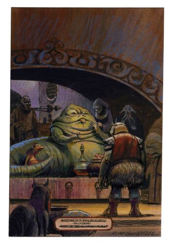 381. Hand-Drawn Ralph McQuarrie Cover Concept ### JABBA'S PALACE POP-UP BOOK (1996)