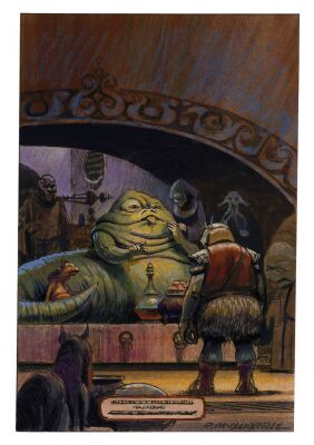 381. Hand-Drawn Ralph McQuarrie Cover Concept ### JABBA'S PALACE POP-UP BOOK (1996)