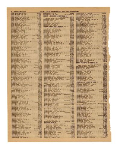 467. Loose Phone Book Page with Dr. Emmett Brown's (Christopher Lloyd) Information ### BACK TO THE FUTURE (1985)