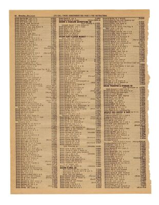 467. Loose Phone Book Page with Dr. Emmett Brown's (Christopher Lloyd) Information ### BACK TO THE FUTURE (1985)