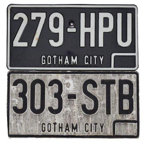 481. The Joker's (Jack Nicholson) Getaway Car License Plate with Additional Gotham City Plate ### BATMAN (1989)