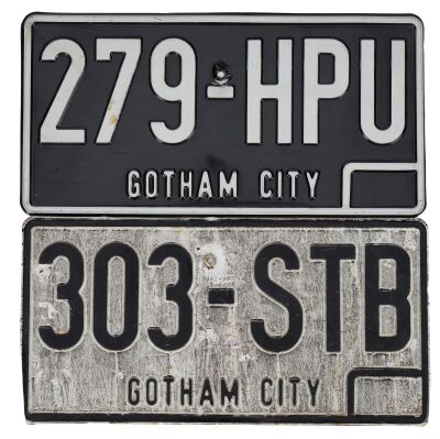 481. The Joker's (Jack Nicholson) Getaway Car License Plate with Additional Gotham City Plate ### BATMAN (1989)