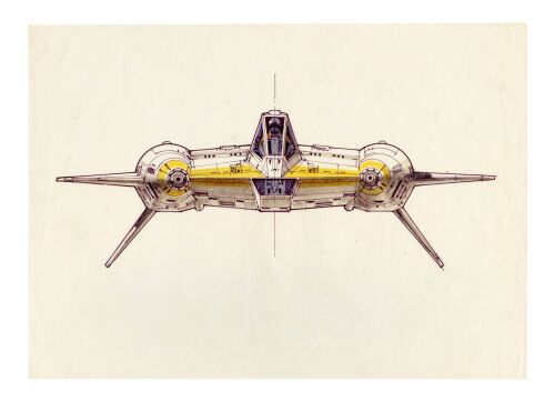 517. Hand-Drawn Ralph McQuarrie Colonial Viper/Thunderfighter Concept Illustration ### BATTLESTAR GALACTICA (T.V. SERIES, 1978 - 1979)/BUCK ROGERS IN THE 25TH CENTURY (T.V. SERIES, 1979 - 1981)