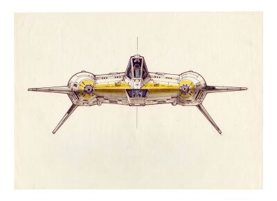 517. Hand-Drawn Ralph McQuarrie Colonial Viper/Thunderfighter Concept Illustration ### BATTLESTAR GALACTICA (T.V. SERIES, 1978 - 1979)/BUCK ROGERS IN THE 25TH CENTURY (T.V. SERIES, 1979 - 1981)