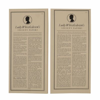 549. Pair of Lady Whistledown Society Papers ### BRIDGERTON (2020-CURRENT, T.V. SERIES)