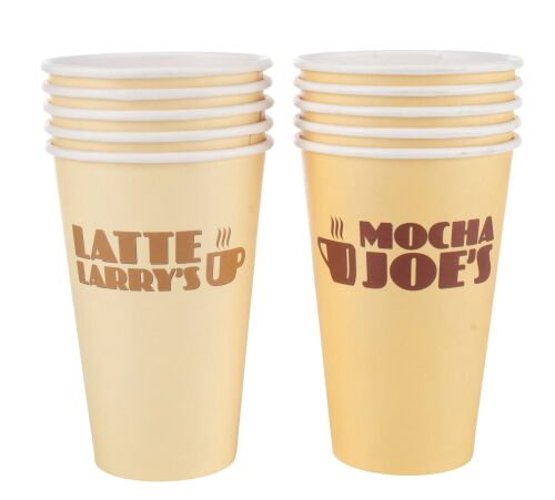 590. Set of 16 Latte Larry Cups and Mocha Joe Cups ### CURB YOUR ENTHUSIASM (T.V. SERIES, 2000 - 2024)
