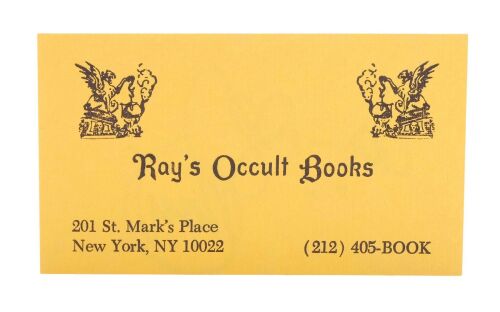 647. Dan Aykroyd-Autographed Ray's Occult Books Business Card ### GHOSTBUSTERS II (1989)