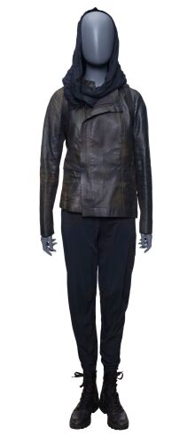 650. Sadie Rhodes' Navy Blue Jacket Costume with Black Bag ### GHOSTED (2023)