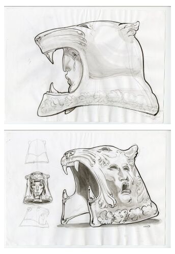 651. Pair of Hand-Drawn Sylvain Despretz Tigris of Gaul Helmet Artworks ### GLADIATOR (2000)