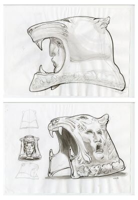 651. Pair of Hand-Drawn Sylvain Despretz Tigris of Gaul Helmet Artworks ### GLADIATOR (2000)
