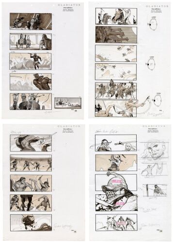 652. Set of Four Hand-Drawn Sylvain Despretz Arena Storyboards ### GLADIATOR (2000)