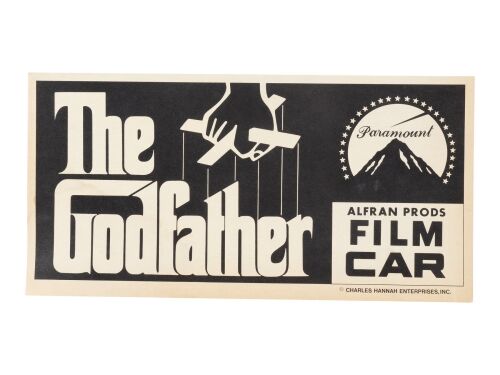 653. Film Car Placard ### THE GODFATHER (1972)