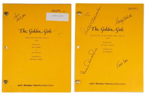 656. Key Cast-Autographed "One Flew Out of the Cuckoo's Nest, Part II" Script with Estelle Getty-Autographed "There Goes the Bride, Part II" Script ### THE GOLDEN GIRLS (1985-1992)