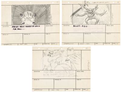 661. Set of Three Hand-Drawn David J. Negron, Sr. Mogwai and Billy Storyboards ### GREMLINS (1984)