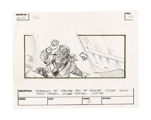 700. Hand-Drawn "Smee Turns" Storyboard ### HOOK (1991)